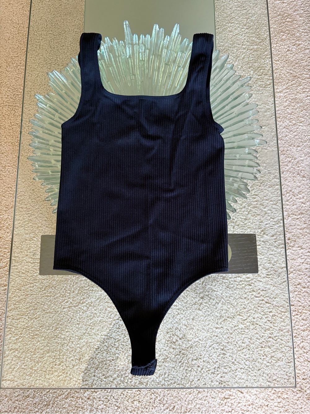 💜 Black Ribbed Bodysuit